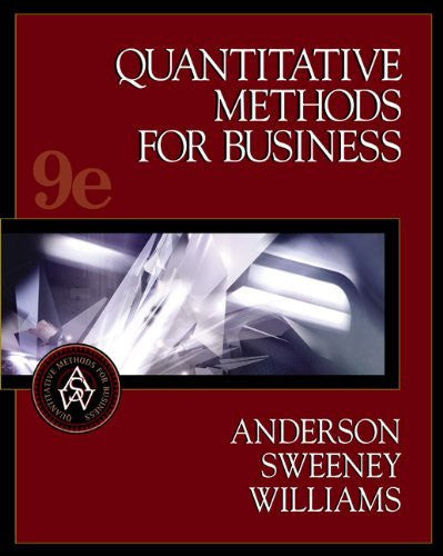 Quantitative Methods For Business by David Anderson