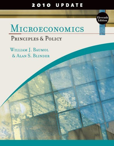 Microeconomics Principles And Policy by William J Baumol
