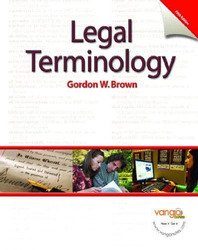 Legal Terminology by Gordon W Brown