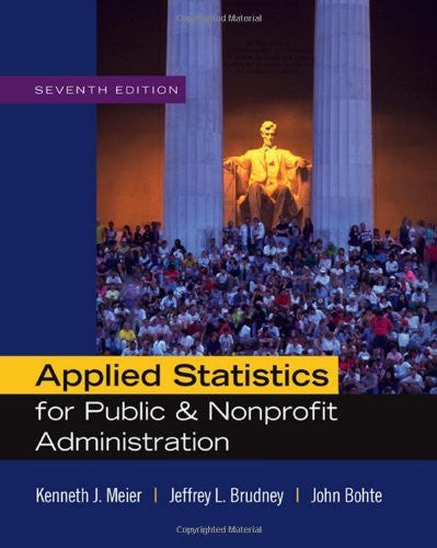 Applied Statistics For Public And Nonprofit Administration by Meier