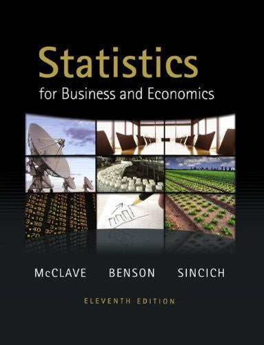 Statistics For Business And Economics by James T McClave