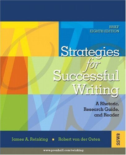Strategies For Successful Writing by James A Reinking