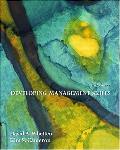 Developing Management Skills by David A Whetten