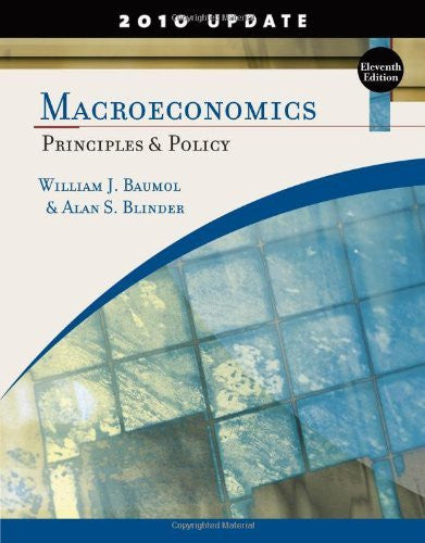 Macroeconomics Principles And Policy by William J Baumol