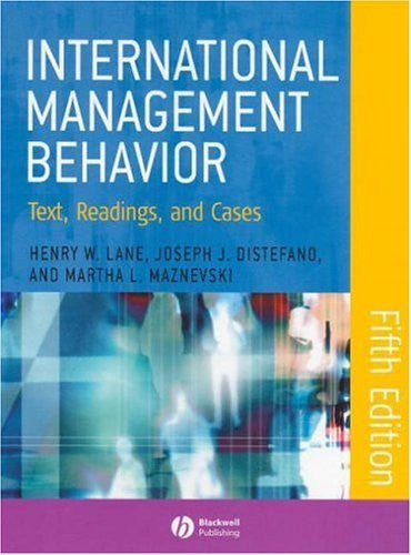 International Management Behavior by Henry W Lane