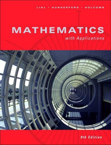 Mathematics With Applications by Margaret L Lial