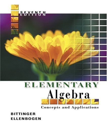 Elementary Algebra by Marvin L Bittinger