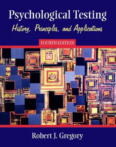 Psychological Testing by Robert J Gregory