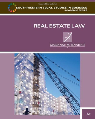 Real Estate Law by Marianne M Jennings