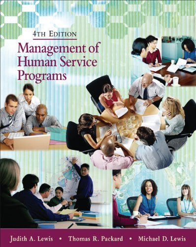 Management of Human Service Programs by Judith A Lewis