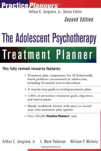 The Adolescent Psychotherapy Treatment Planner by Arthur E Jongsma
