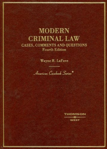 Modern Criminal Law by Wayne R Lafave