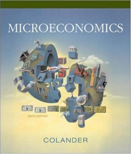 Microeconomics by David C Colander