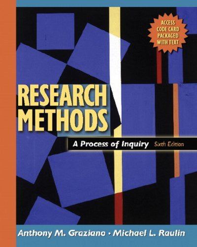 Research Methods by Anthony M Graziano