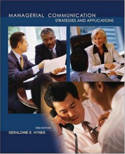 Managerial Communication by Geraldine Hynes