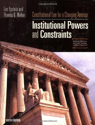 Institutional Powers And Constraints Constitutional Law For A