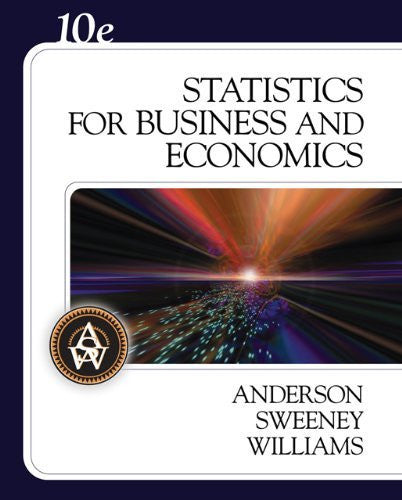 Statistics For Business And Economics by David R Anderson