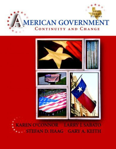 American Government Roots And Reform Texas by Karen O'Connor