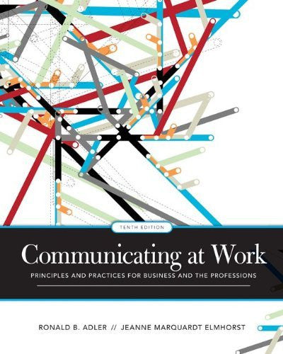 Communicating At Work by Ronald Adler