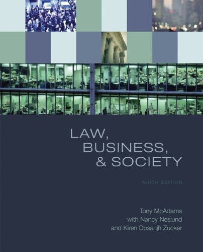 Law Business And Society by Tony McAdams