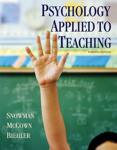 Psychology Applied To Teaching by Jack Snowman