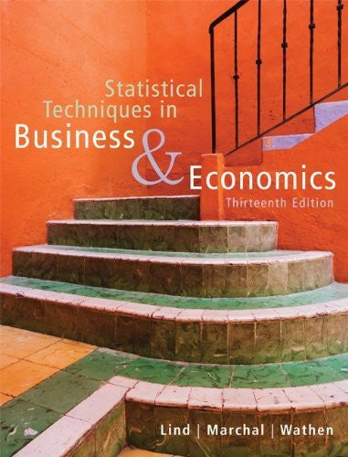 Statistical Techniques In Business And Economics by Douglas Lind