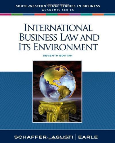 International Business Law And Its Environment by Richard Schaffer