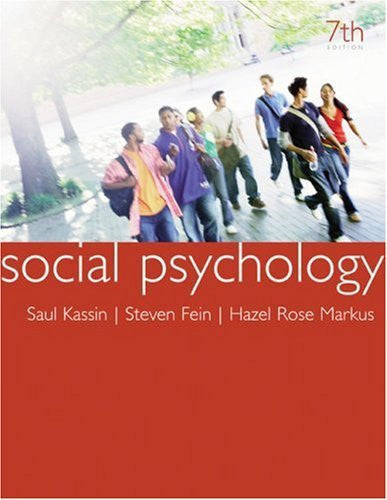 Social Psychology by Saul Kassin
