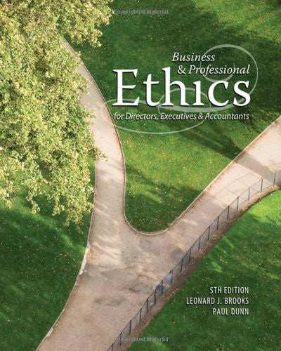 Business And Professional Ethics by Leonard J Brooks