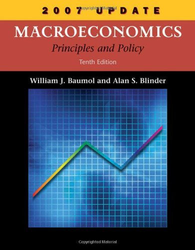Macroeconomics Principles And Policy by William J Baumol