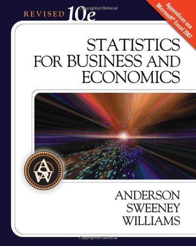 Statistics For Business And Economics by David R Anderson