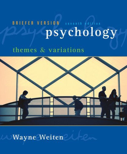 Psychology Briefer Version by Wayne (Wayne Weiten) Weiten