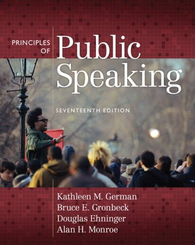 Principles of Public Speaking by Kathleen M German
