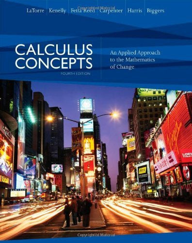Calculus Concepts by Donald R LaTorre