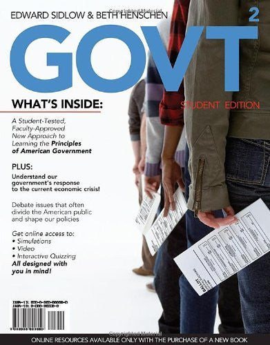 Govt by Edward I Sidlow