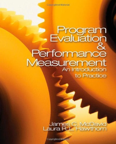 Program Evaluation And Performance Measurement by James C McDavid