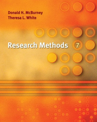 Research Methods by Donald H Mcburney / White