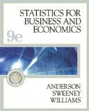 Statistics For Business And Economics by David R Anderson