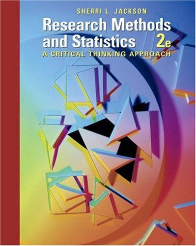 Research Methods And Statistics by Sherri L Jackson